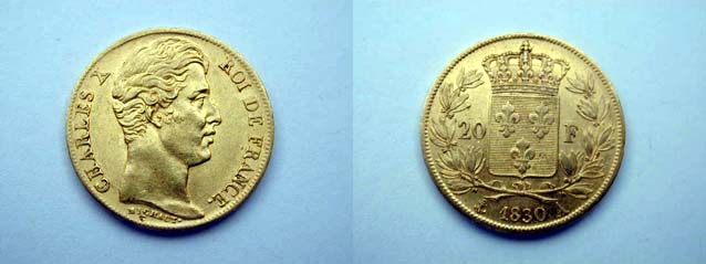Francia, Carlo X 20 Franchi 1830 A qSPL